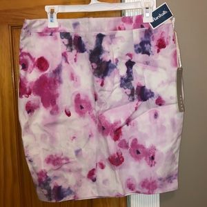 Kenar Pink Floral Pencil Skirt
